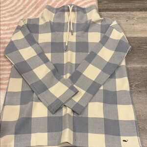 Vineyard Vines Blue and Cream Turtleneck Sweater